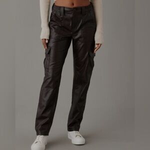 American Eagle vegan leather cargo pants